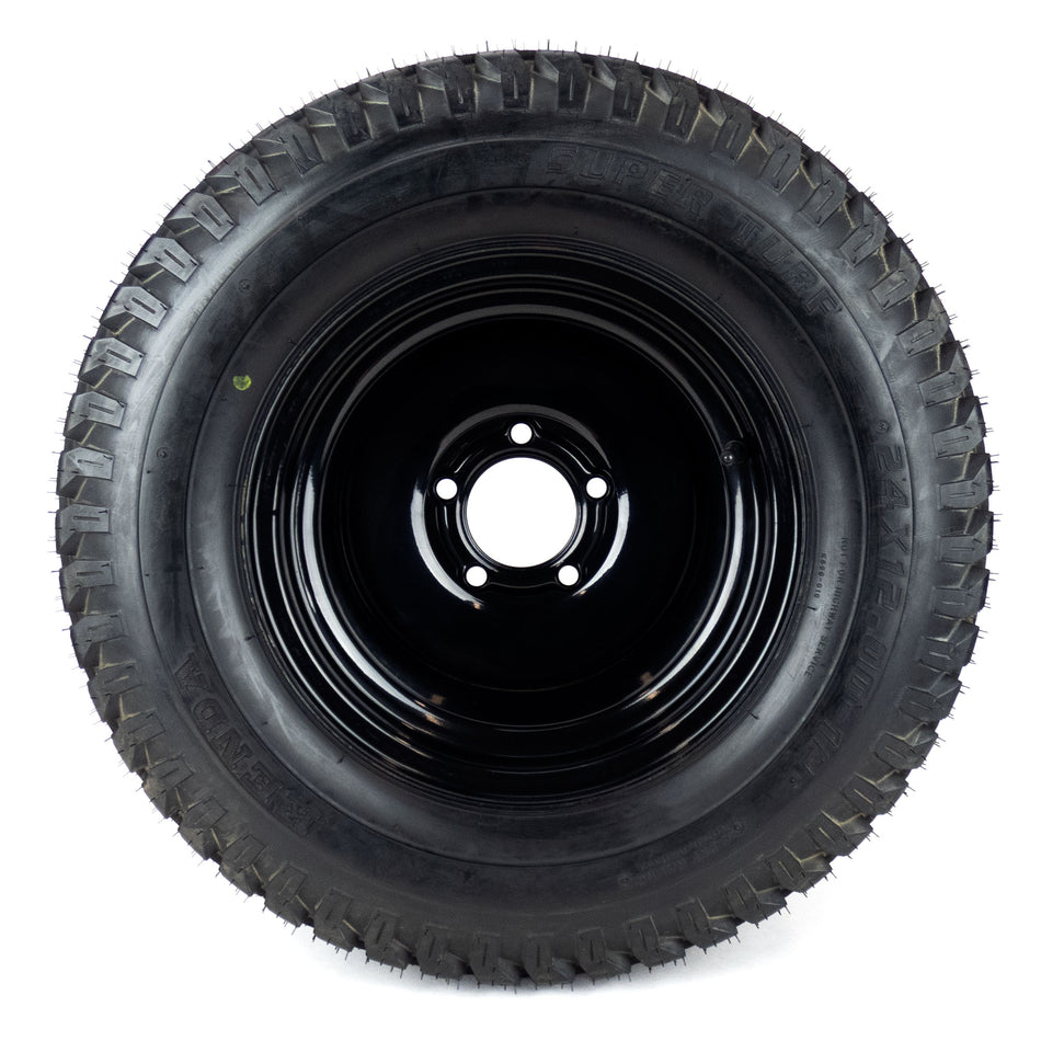 (1) Super Turf Tire Assembly 24x12.00-12 Fits Bad Boy Outlaw 54" 022-4050-00