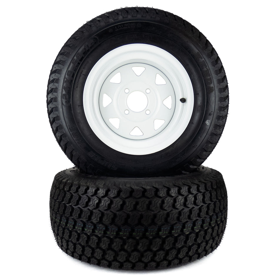 (2) Turf Tire Assemblies 24x9.50-12 Fits eXmark Lazer Z HP 50" - 56" 103-2770