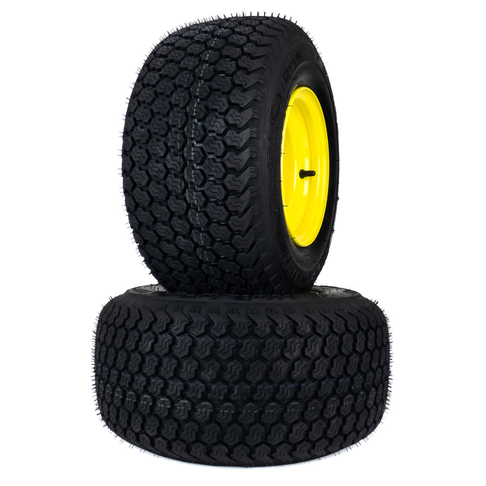 (2) Super Turf Tire Assemblies 18x8.50-8 Fits John Deere ZTrak Z225 Z335 Z355 M160634