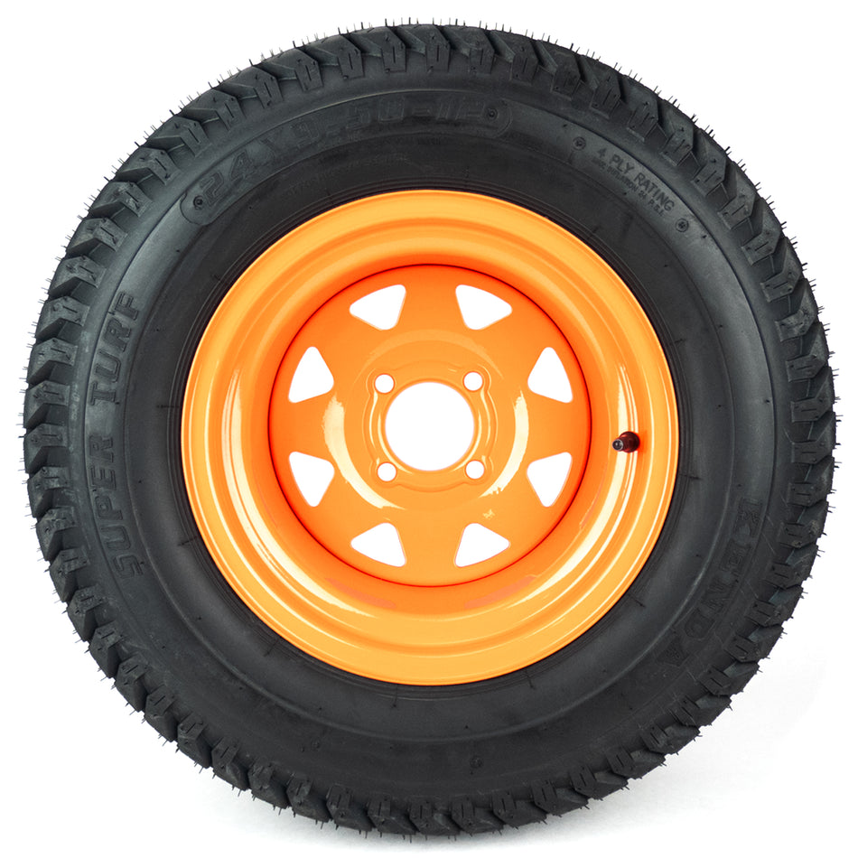 (1) Super Turf Tire Assembly 24x9.50-12 Fits Scag Tiger Cat 48" 484105