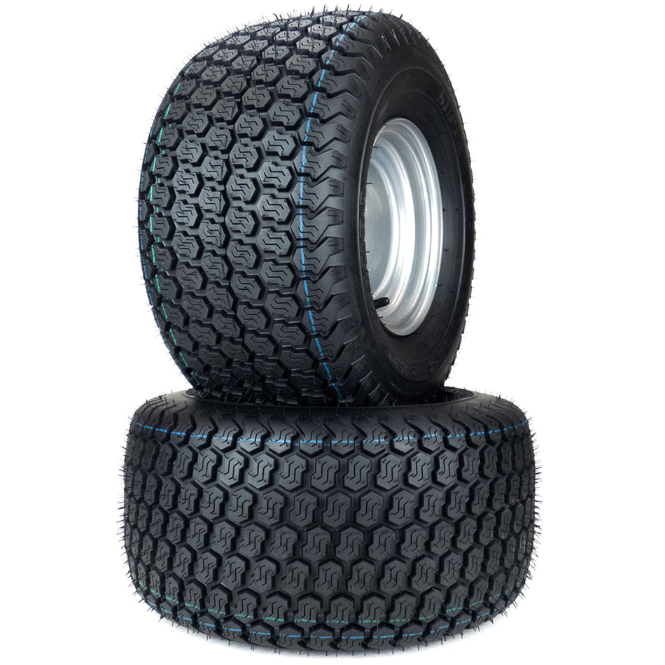 (2) Super Turf Tire Assemblies 18x9.50-8 Fits Hustler Fastrak & Sport 784264