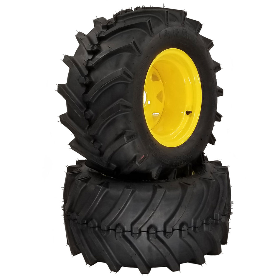 (2) Aggressive Tire Assemblies 24x12.00-12 Fits John Deere ZTrak Pro TCA17309