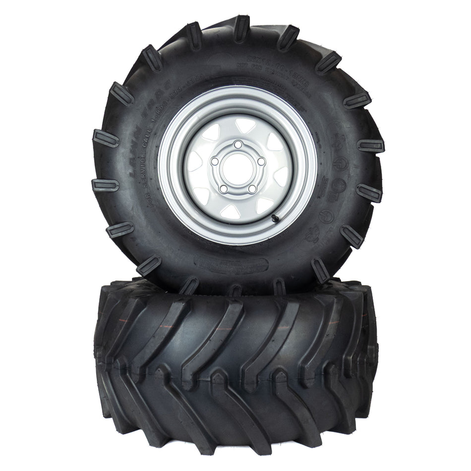 (2) Aggressive Tire Assemblies 26x12.00-12 Fits Hustler Super Z 66" 72" 604455