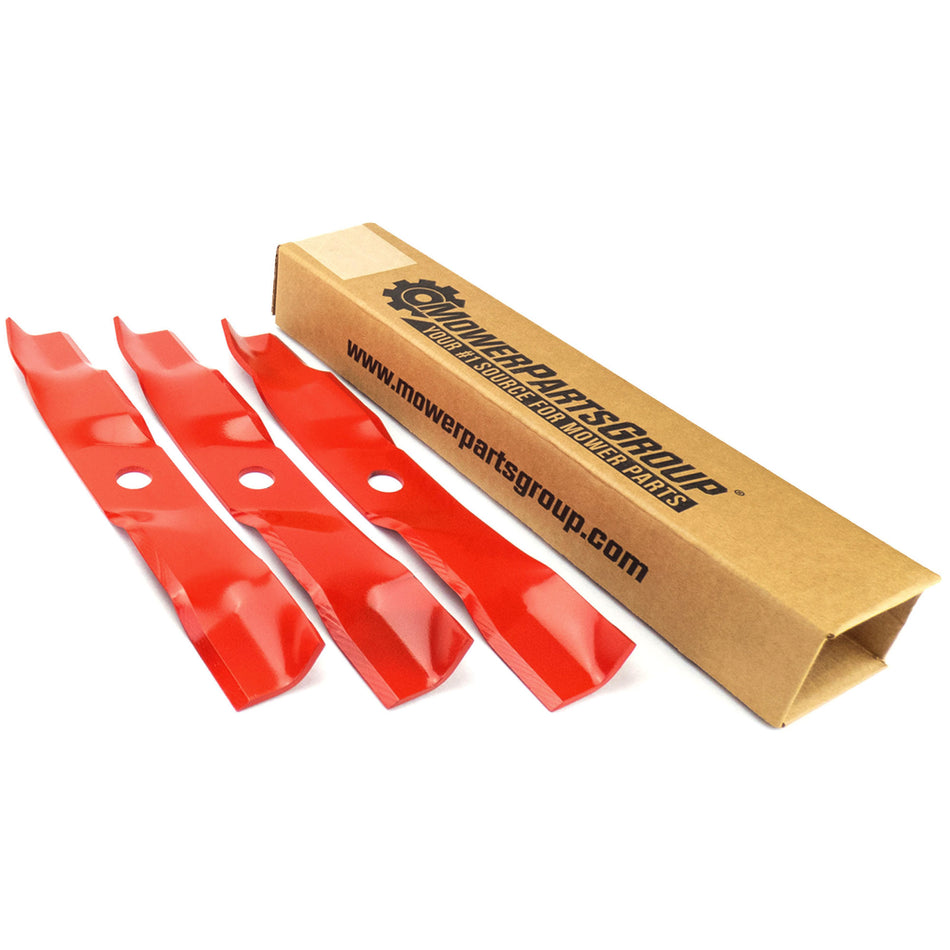 (3) Mulching Blades Compatible with Exmark 48" Lazer Z Radius Vantage 103-6391 103-6391-S