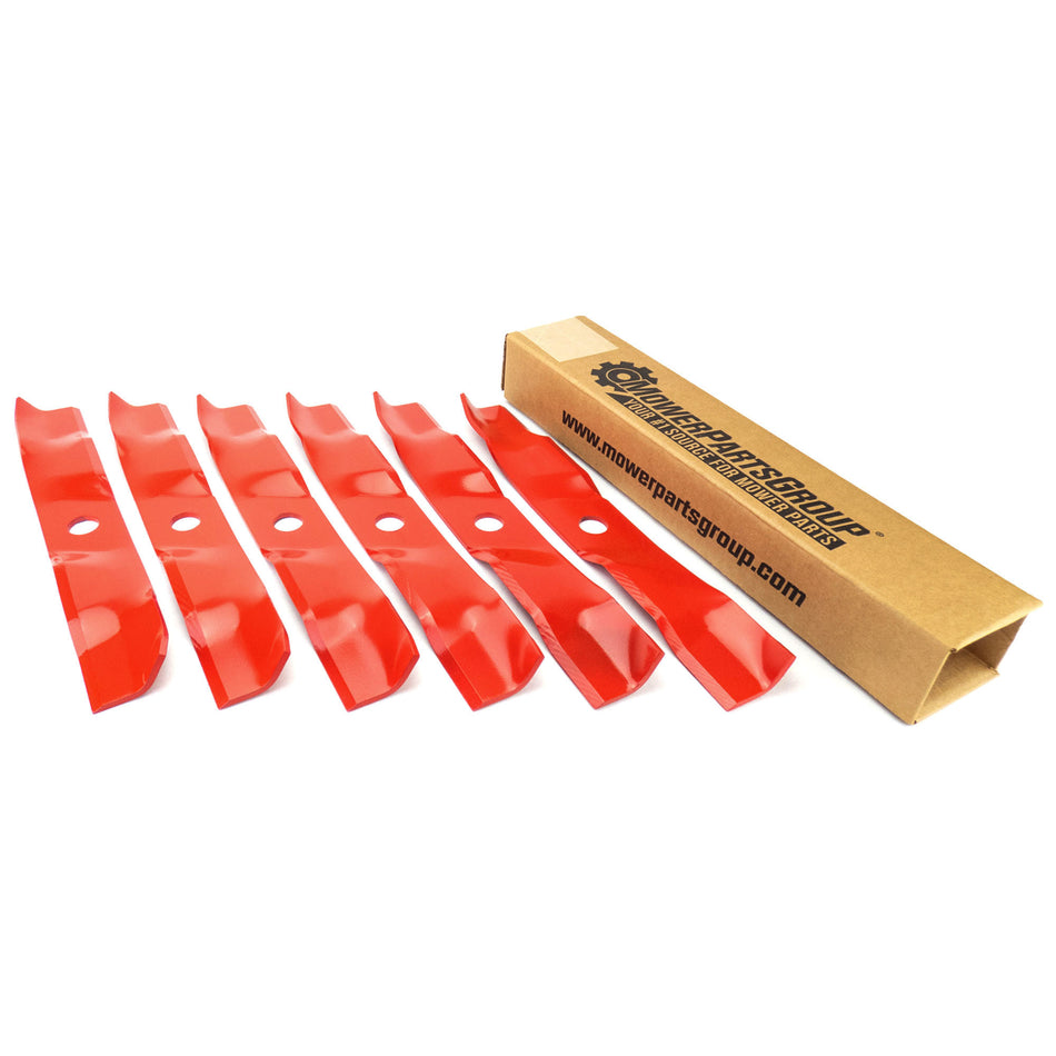 (6) Mulching Blades Compatible with Exmark 48" Lazer Z Radius Vantage 103-6391 103-6391-S
