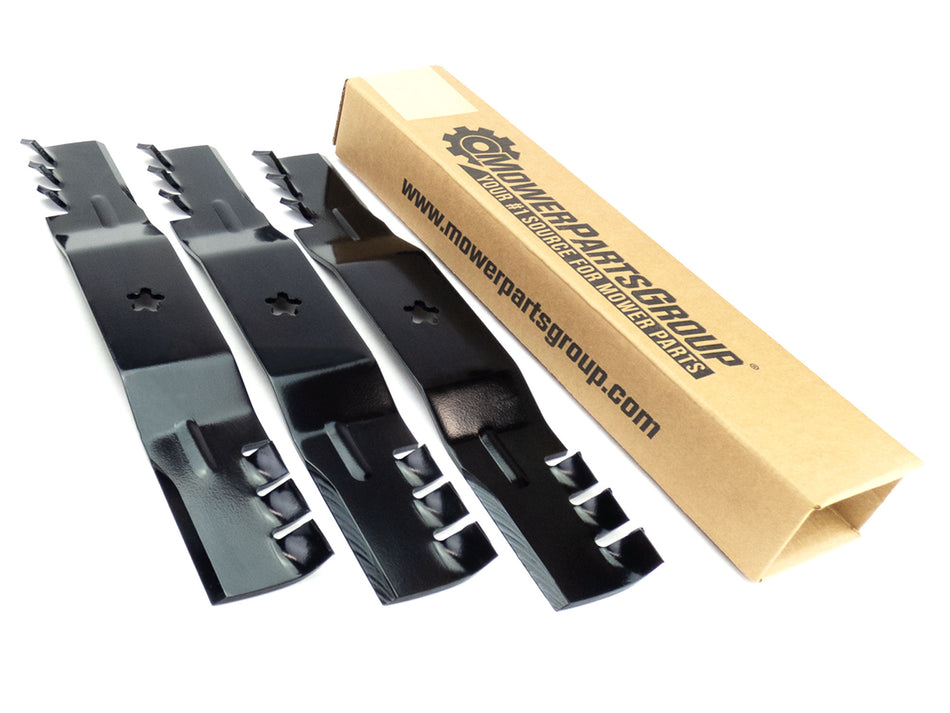 (3) Pack Mower Blades Replace AYP Poulan Craftsman 187254, 532187255, 532187256