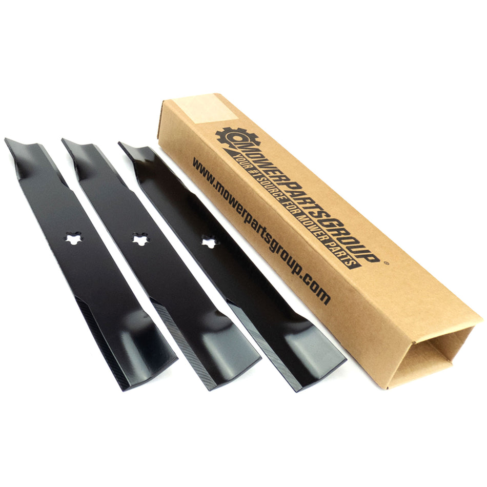 (3) Hi Lift Blades Compatible With Husqvarna & Dixon 52" 539112079 510417801 539117911
