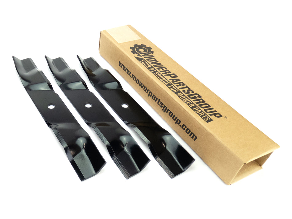 (3) Wavy Mulching Blades for Hustler 48" Fastrak, Sport, X-One 796623, 71490001