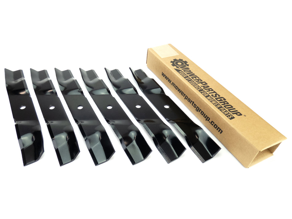 (6) Wavy Mulching Blades for Hustler 48" Fastrak, Sport, X-One 796623, 71490001
