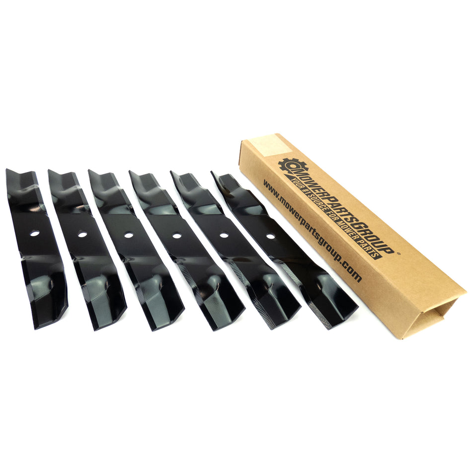 (6) Wavy Mulching Blades for Hustler 48" Fastrak, Sport, X-One 796623, 71490001