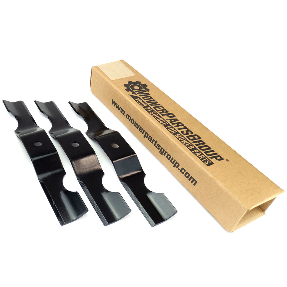 (3) Notched Mower Blades Fits ZT42 Zoom 42" Deck Part Number 04265400