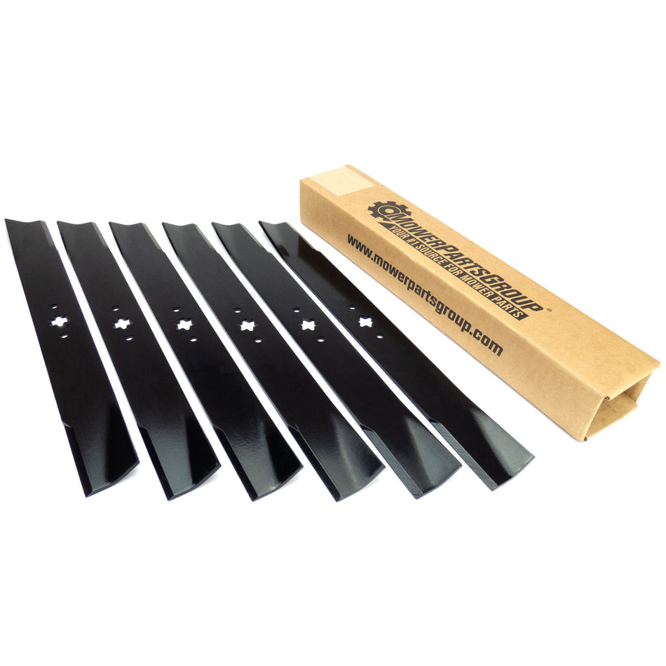 (6) Heavy Duty Blades Compatible With MTD 42" 942-04308, 942-04312, 742-04308, 742-04312