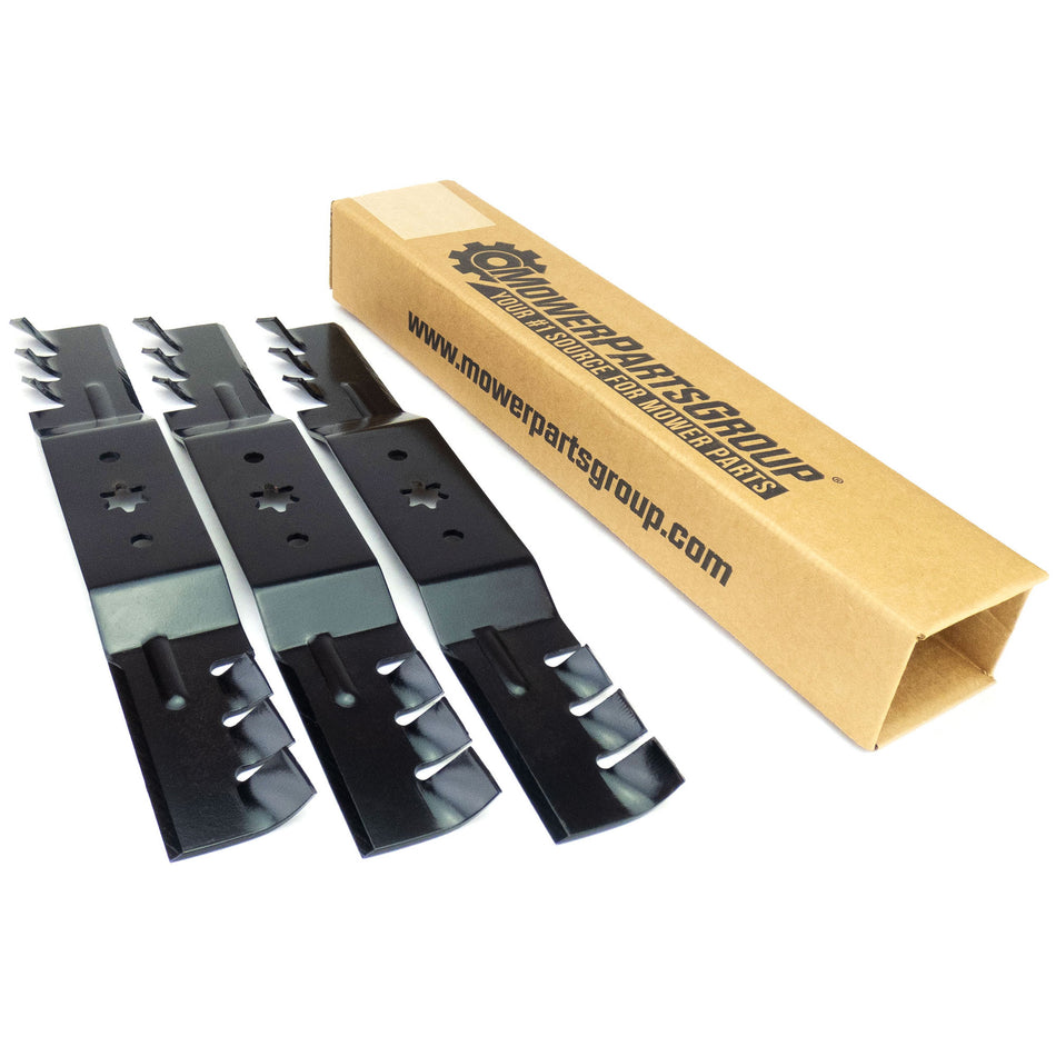 (3) Mulching Blades Compatible With Cub Cadet 50" LX50, RZT-L50 942-05052-X