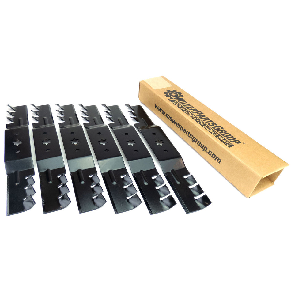(6) Mulching Blades Compatible With Cub Cadet 50" LX50, RZT-L50 942-05052-X