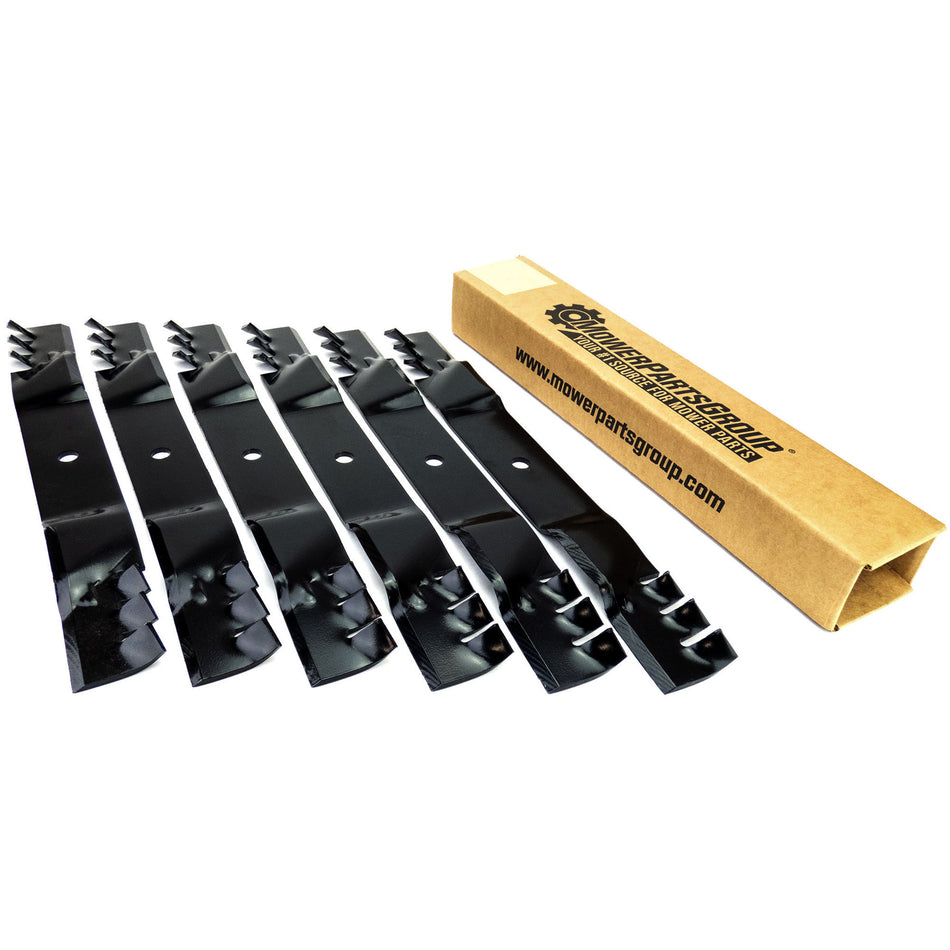 (6) Wavy Mulching Blades for Scag 61" 482237, 482693, 482963, 483318