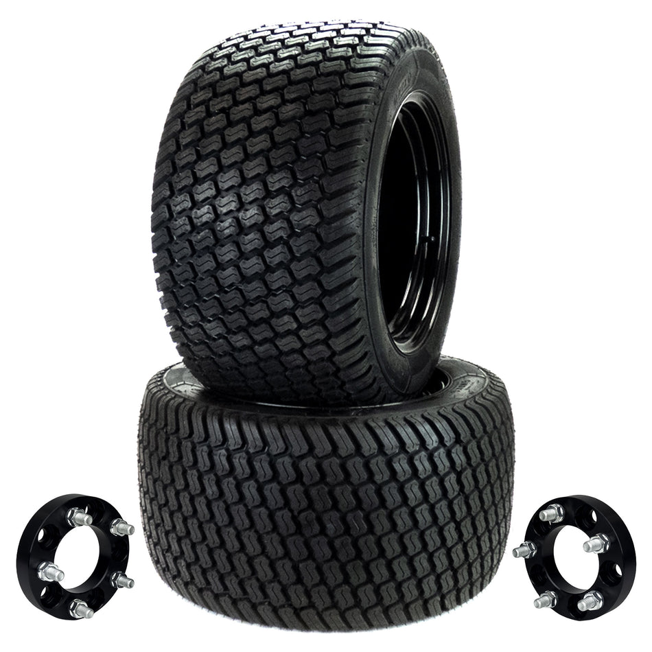 (2) Flat Free Rear Turf Tire Assemblies 24x12.00-12 Compatible With Scag Cheetah II 61" 72" 484024, 484023