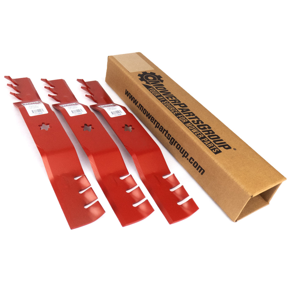 (3) Mulching Blades Compatible With Cub Cadet 50" RZT 742-04053, 942-04053A