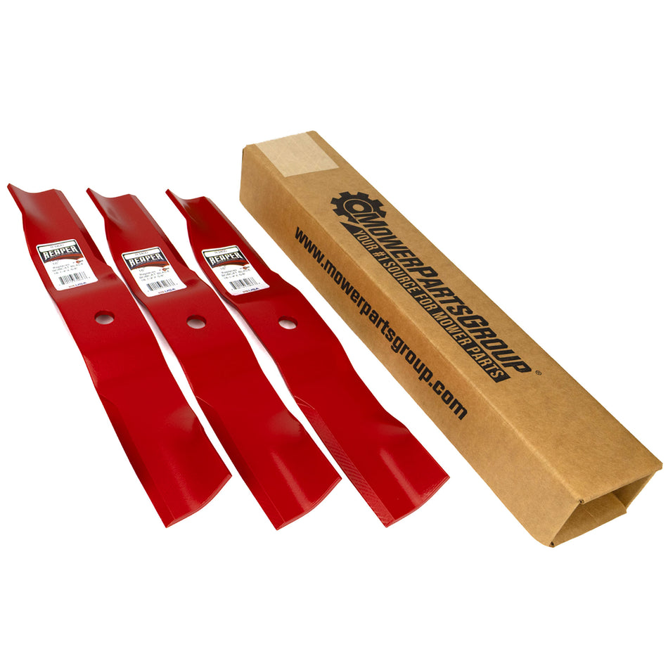(3) Reaper Blades Compatible with Bobcat Bad Boy Exmark Ferris Gravely 48" 112111-01 00450200 103-1577