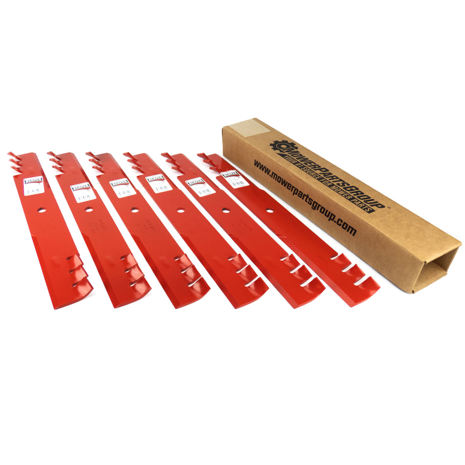 (6) Reaper Mulching Blades Fit Exmark Lazer Z Turf Ranger 60" 103-0301-S, 613112