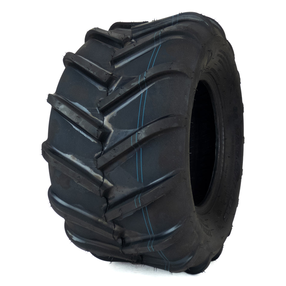 (1) 4 Ply 22 Mag V-Bar Lawn Mower Tractor Tire 22x11.00-10