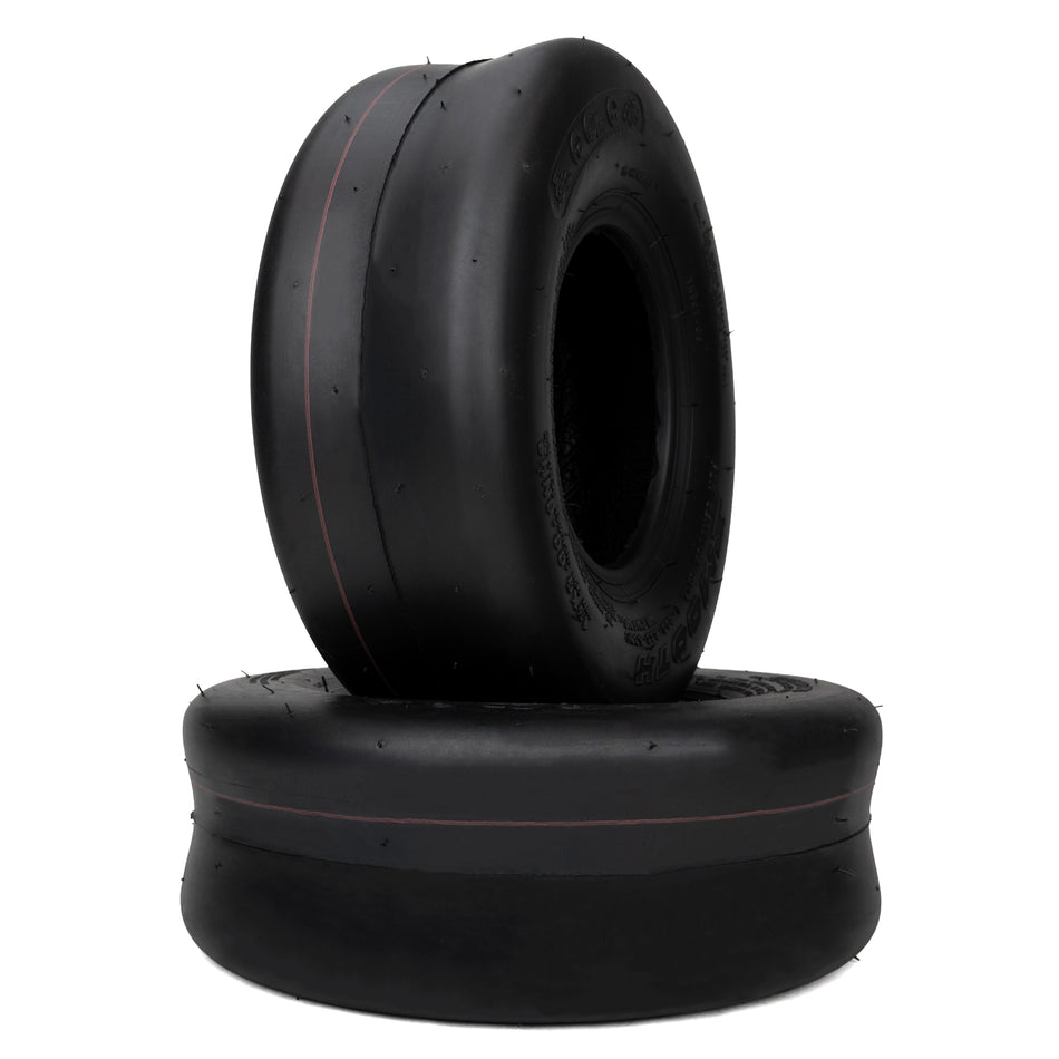 (2) 13x5.00-6 Smooth 4 Ply Tires for Lawn Garden Tractor Zero Turns