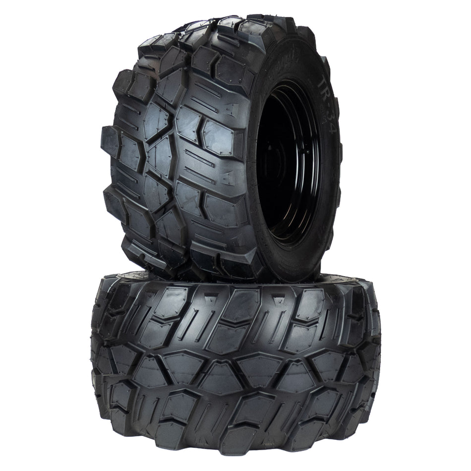 (2) Aggressive Tire Assemblies 24x12.00-12 Fits Scag Patriot Tiger Cat II 61" 486291