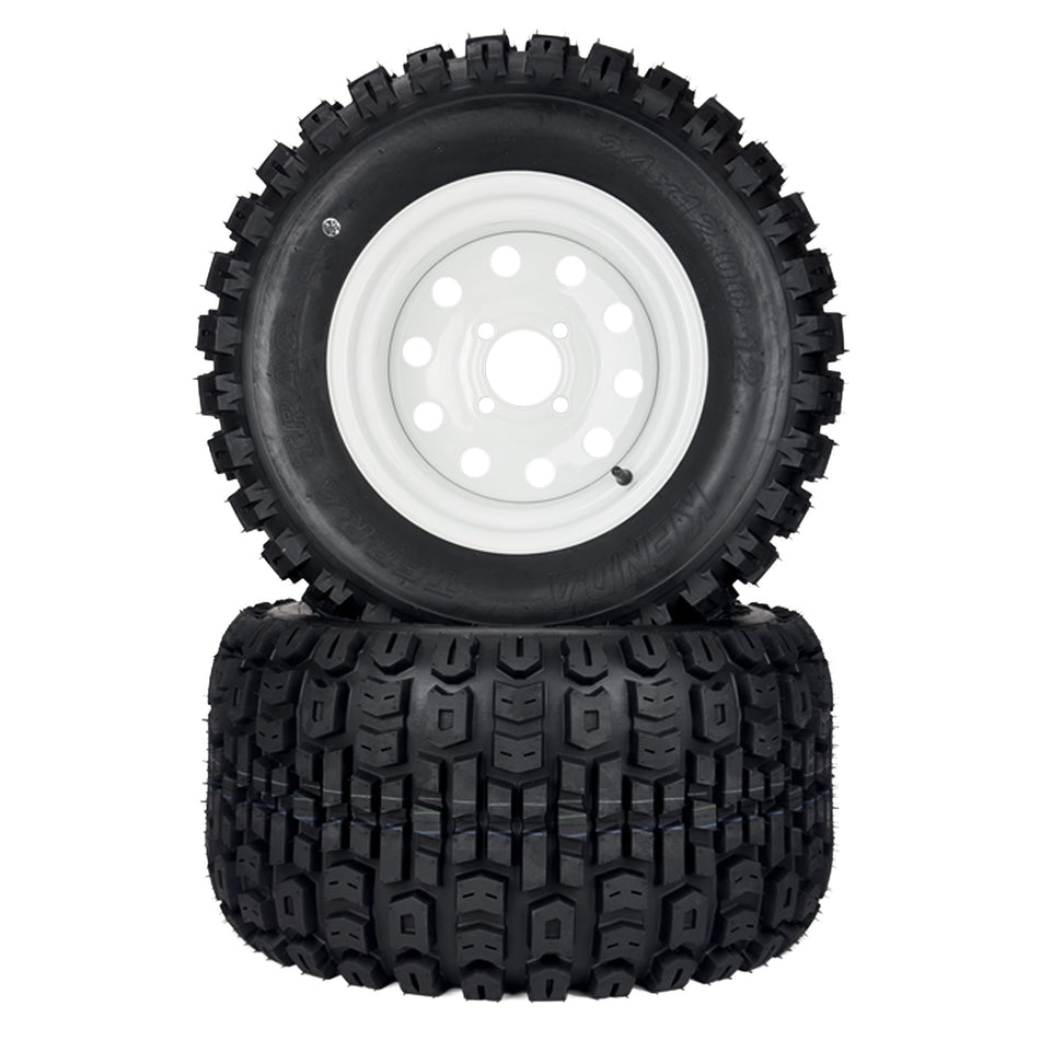 (2) All Terrain Tire Assemblies 24x12.00-12 Fits Exmark Toro Lazer Z 109-8972