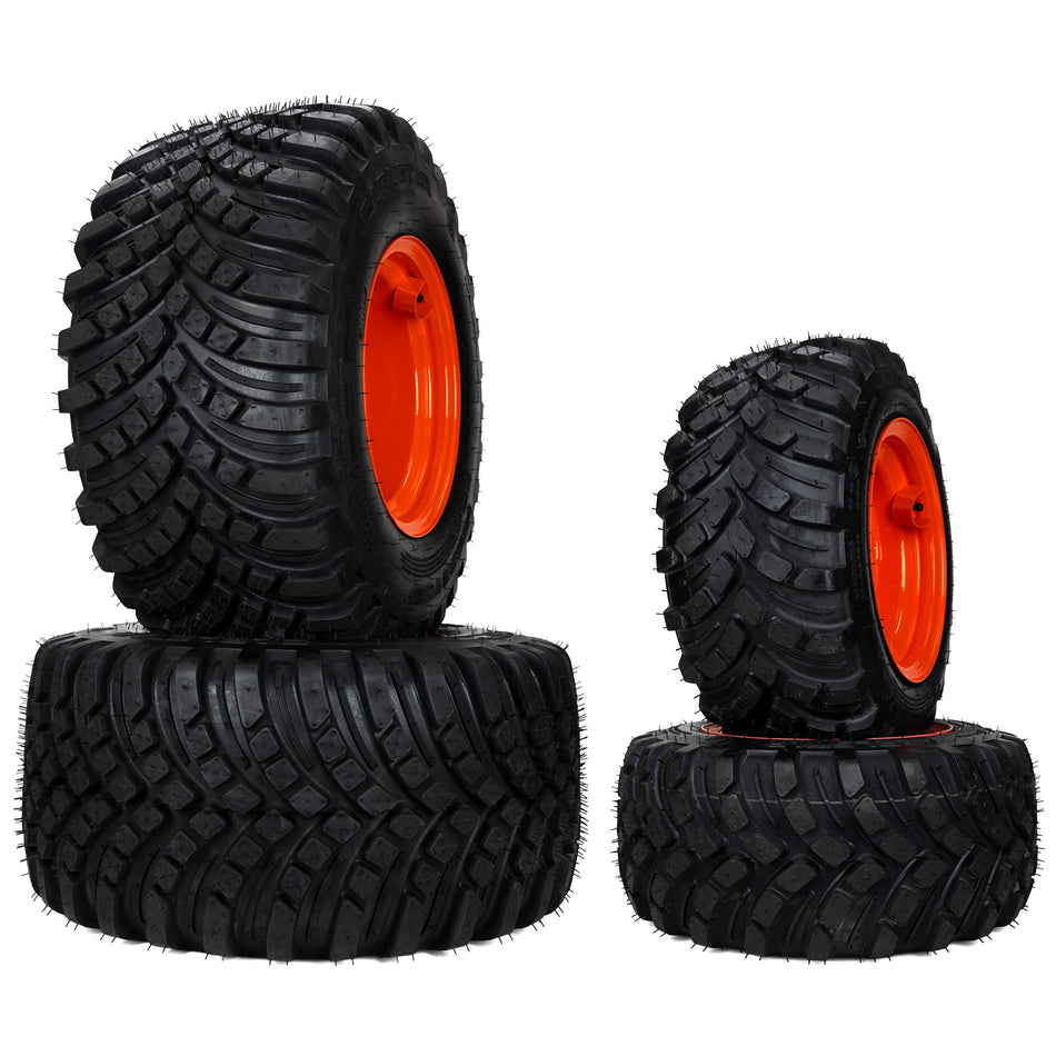 (4) Versa Turf Tire Assemblies 26x12.00-12 18x8.50-10 Fits Kubota BX Series K2561-17610 K2581-18610