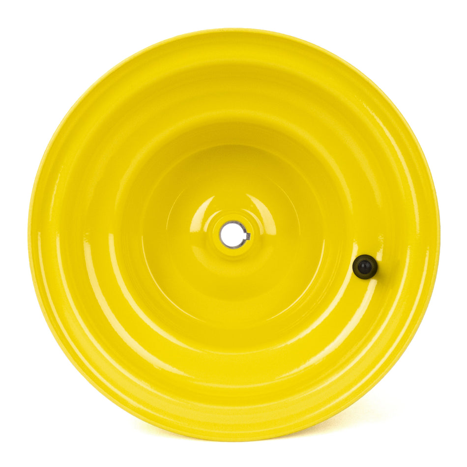 (1) Yellow Keyed Wheel for John Deere 100 series w/ 42" & 48" Deck GY20637