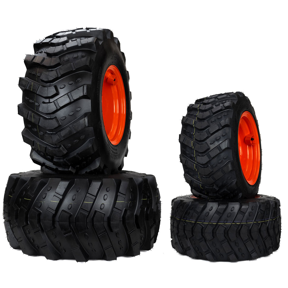 (4) Aggressive Tire Assemblies 26x12.00-12 18x8.50-10 Fits Kubota BX Series K2561-17610 K2581-18610