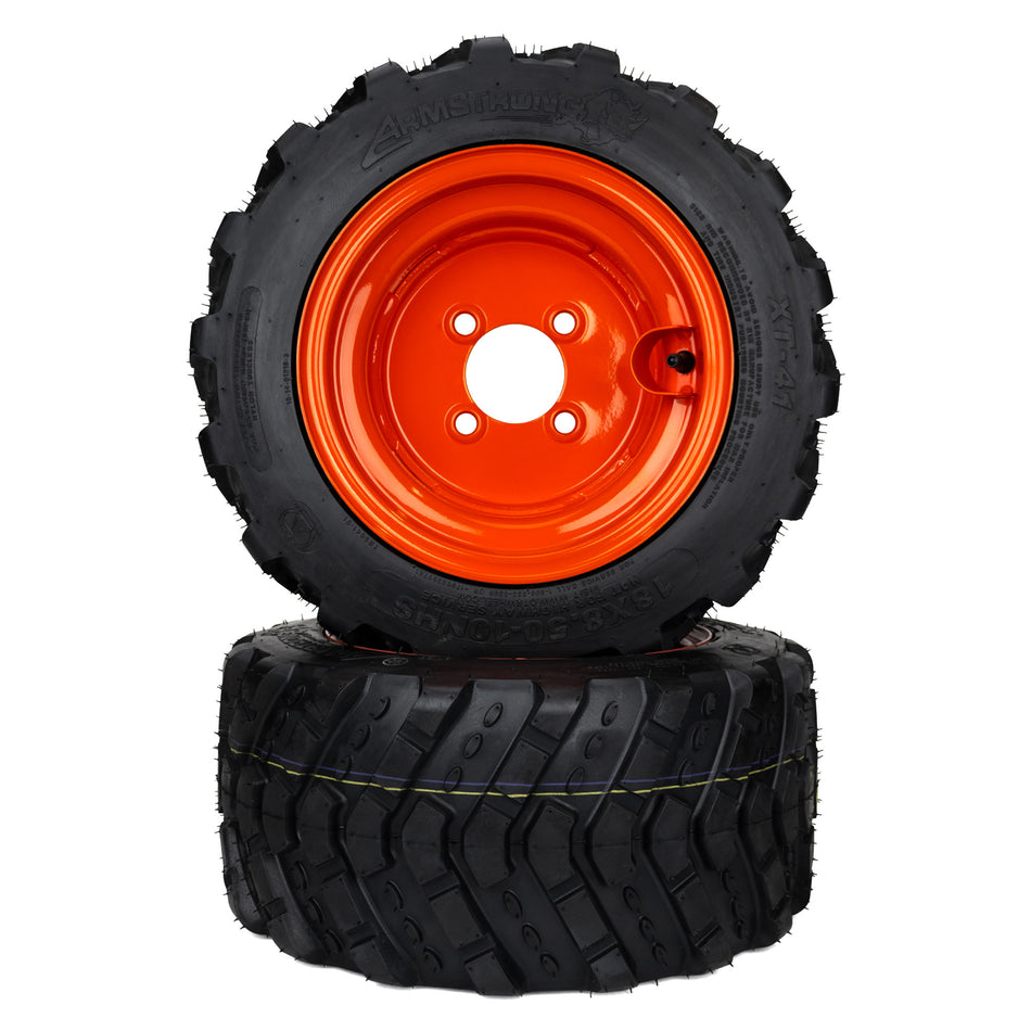 (2) Aggressive Tire Assemblies 18x8.50-10 Fits Kubota BX Series K2581-18610