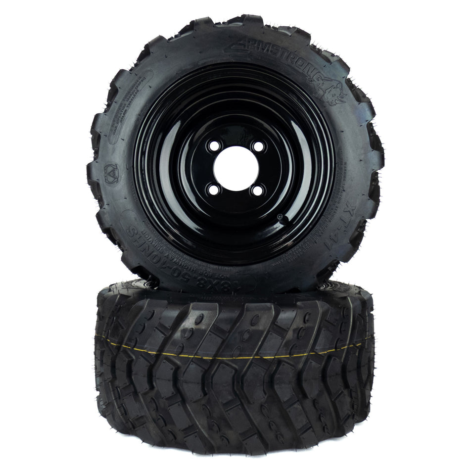 (2) Aggressive Tire Assemblies 18x8.50-10 Fits Bad Boy 1022H - 822-1022-LF 822-1022-RF