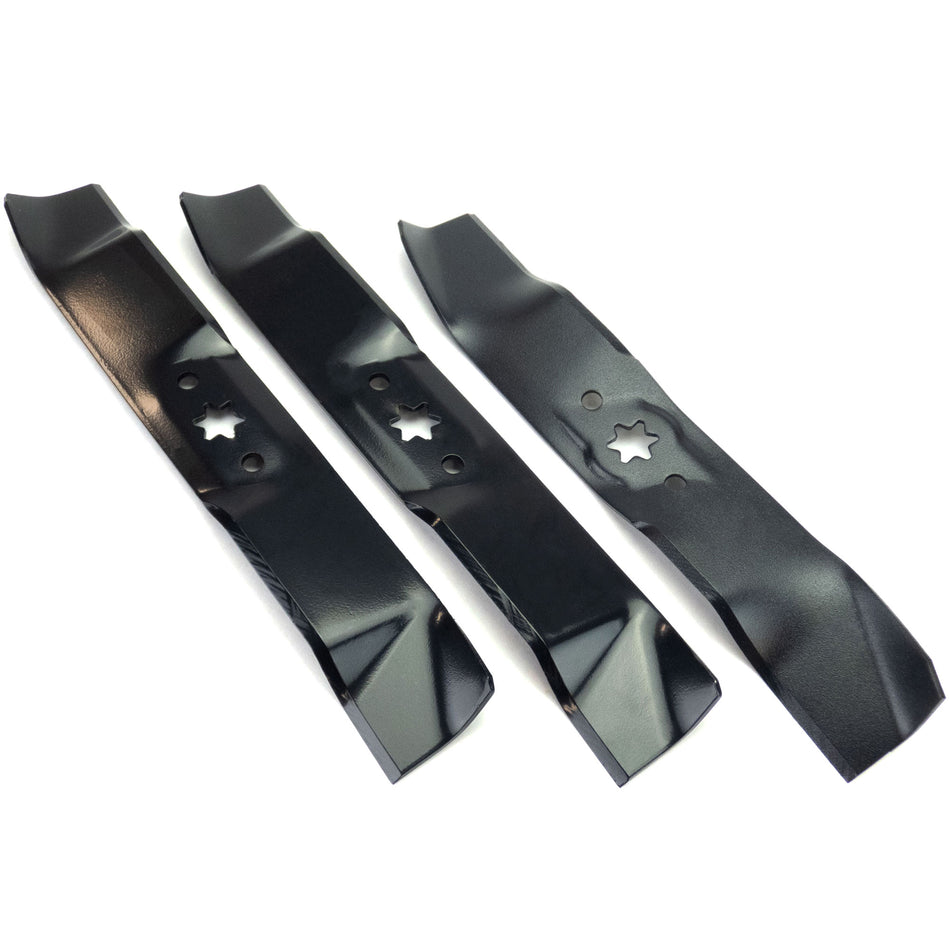 (3) Mulching Blades Compatible With Cub Cadet 46" (2) 742-04125  (1) 742-04124