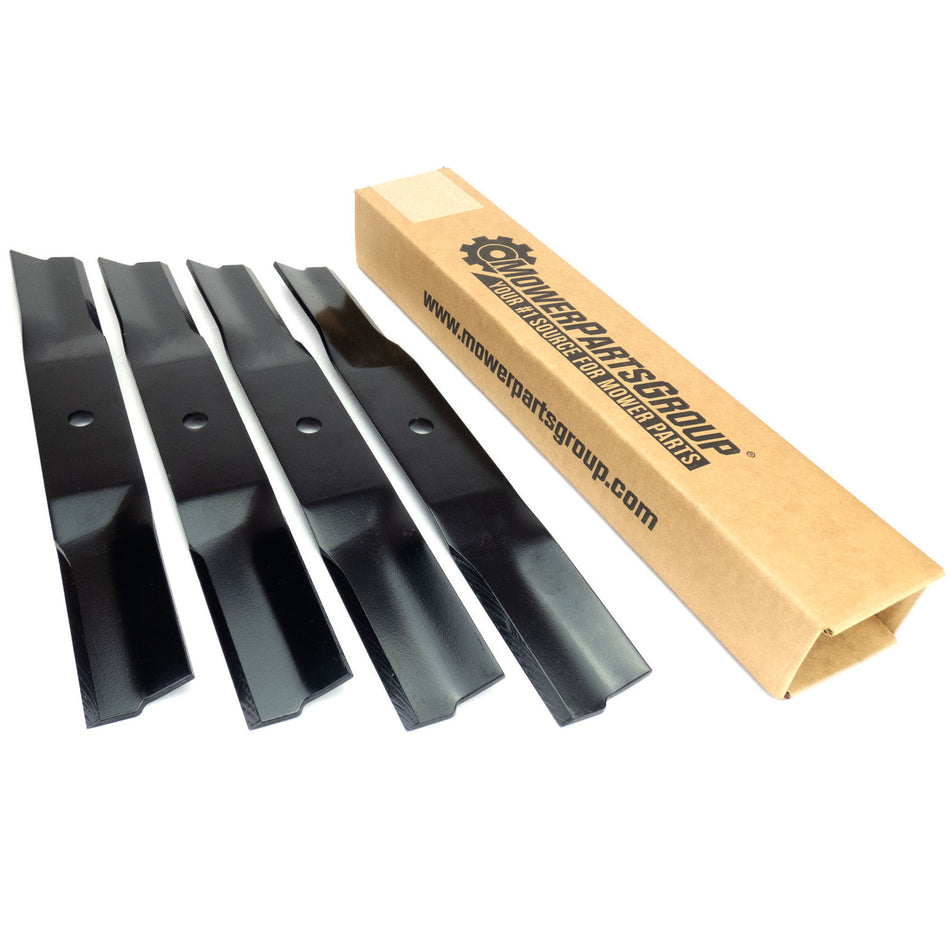 (4) Blades for John Deere Riders 38" LT150, GT225, LX255 AM-100946, M82408