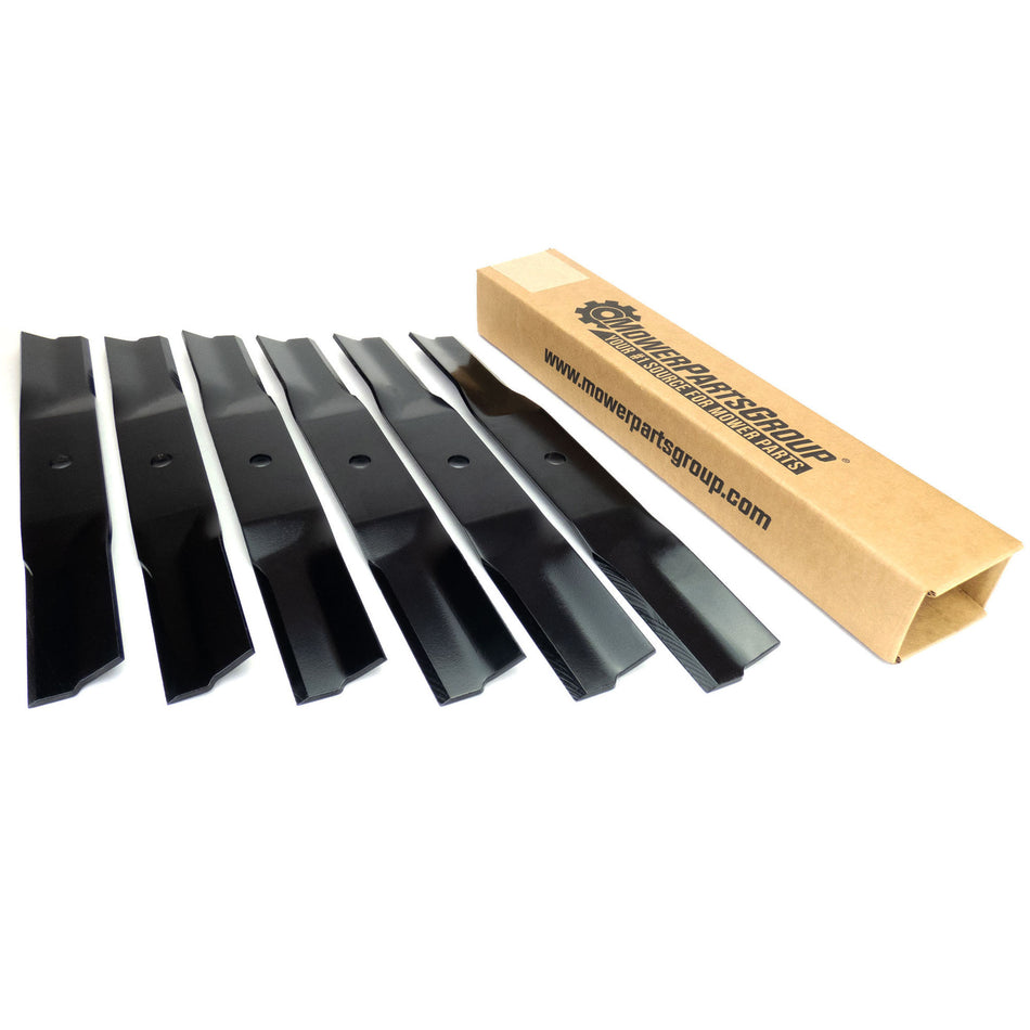 (6) Blades for John Deere Riders 38" LT150, GT225, LX255 AM-100946, M82408