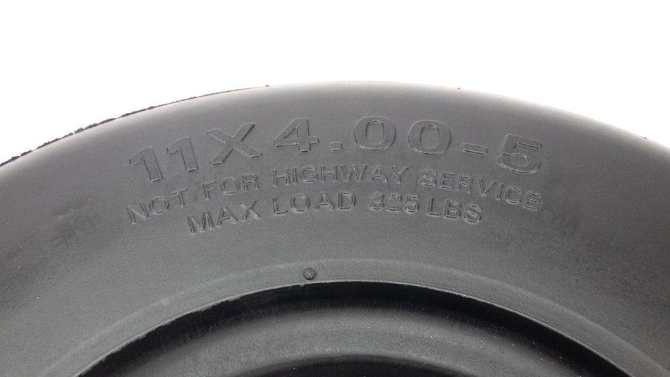 NoAir® (2) Gravely Ariens Flat Free Wheel Assemblies 11x4.00-5 Dark Gray Repl 07101127