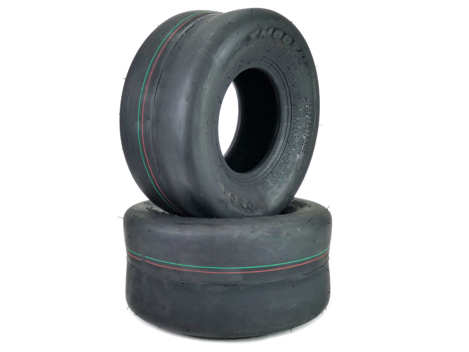(2) OTR 13x6.50-6 Smooth Tires 4 Ply for Lawn Garden Tractor - Popular Zero Turns