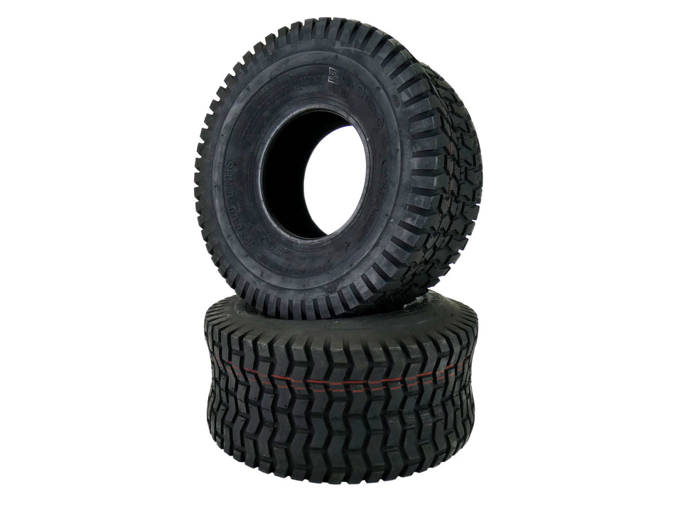 (2) OTR 15x6.00-6 Turf Saver Tires 4 Ply for Lawn Garden Tractor