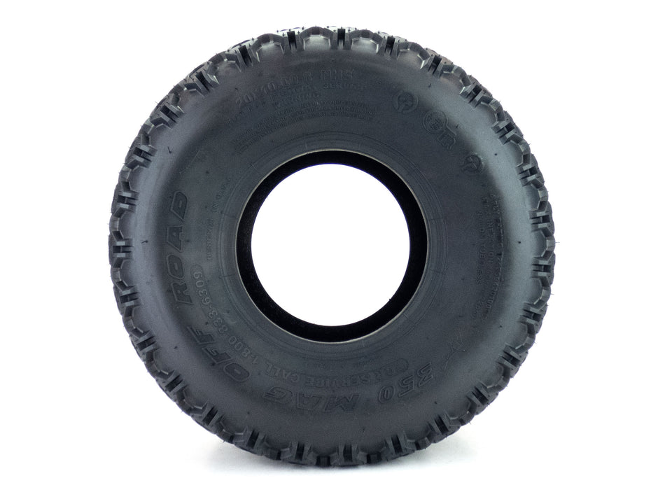 (1) All Terrain Tire 20x10.00-8 4 Ply 350 Mag