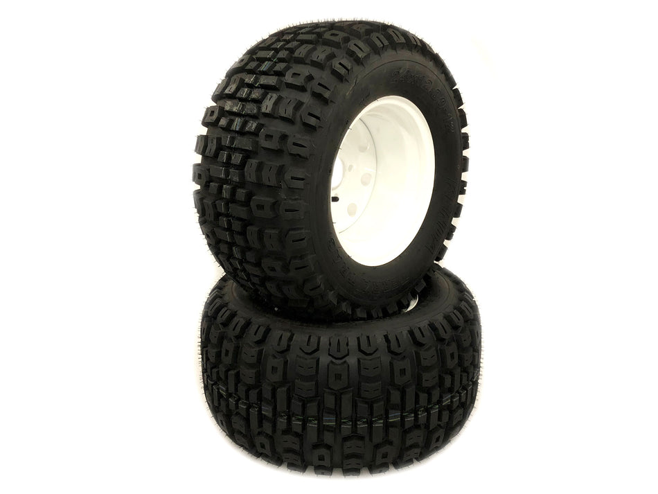 (2) All Terrain Tire Assemblies 24x12.00-12 Fits Exmark Toro Lazer Z 109-8972