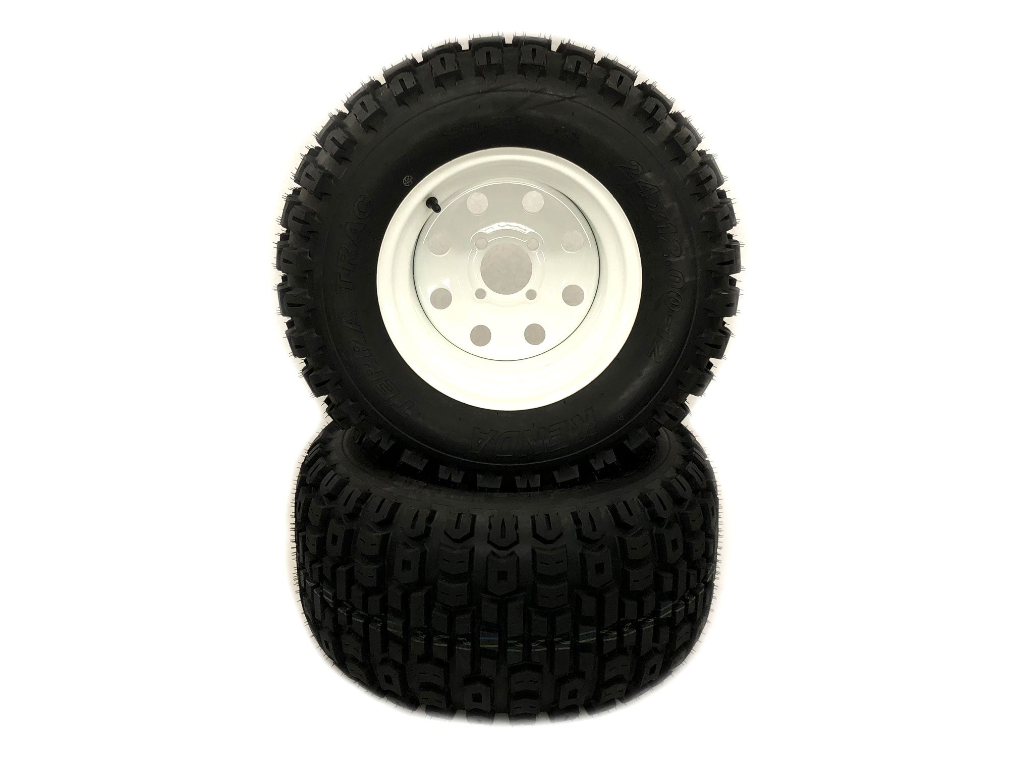 24x12x12 Lawn Mower Tires 2) Flat Fee Tuf Tie Assm 24x12.00