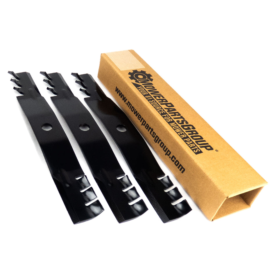 (3) Mulching Blades for John Deere 54" Z425, Z445, GT225, LX280, X500 M145516