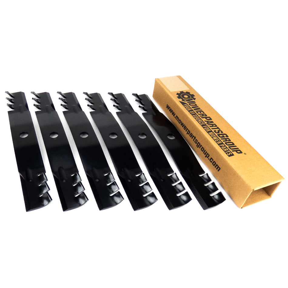 (6) Mulching Blades for John Deere 54" Z425, Z445, GT225, LX280, X500 M145516