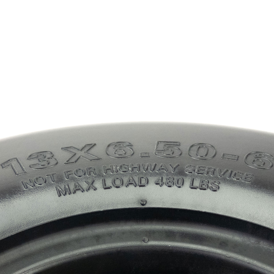 NoAir® (2) Flat Free Tire Assemblies 13x6.50-6 Fits Bad Boy Maverick Outlaw 022-1050-00