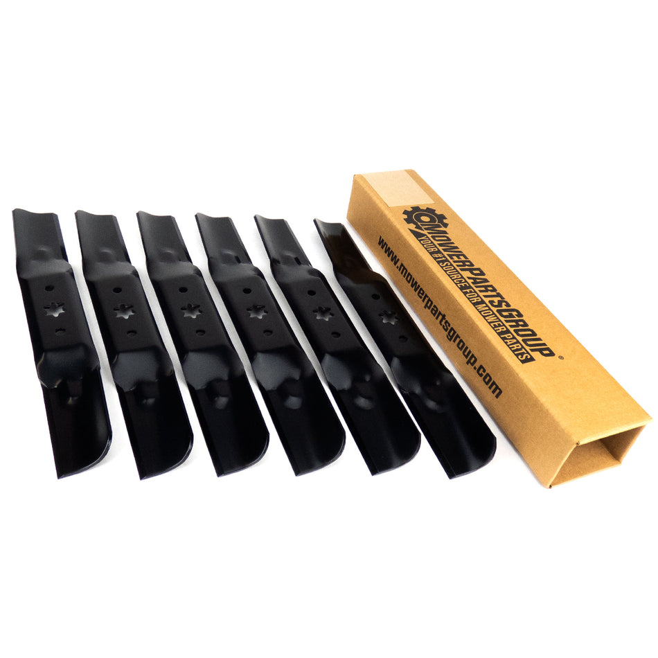 Set of 6 Mower Blades - Compatible with Cub Cadet 742-05052A 942-05052A