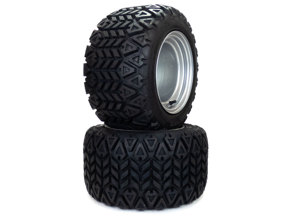 (2) All Terrain Tire Assemblies 18x10.50-10 Fits Hustler Raptor 52" & Limited 606134