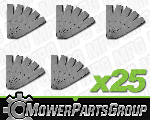 (25) 40-411 Angle Beveled Edger Blades 9" x 2" Fits Husqvarna LE359 LE309