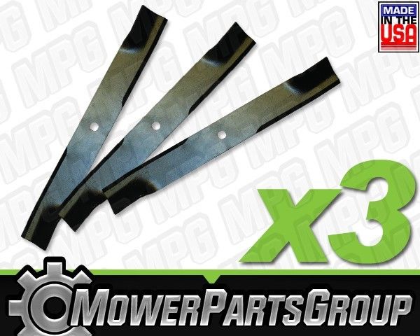 D638 (3) Pack of Blades Fits Kubota 54" cut 76529-34330