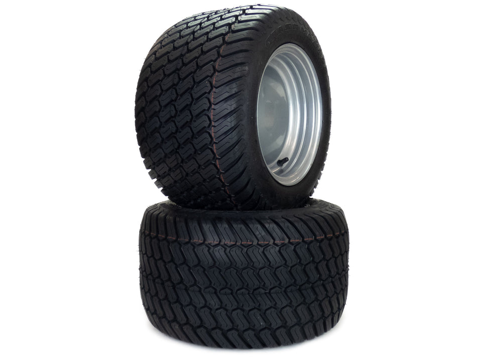 (2) Turf Tire Assemblies 18x10.50-10 Fits Hustler Raptor 52" & Limited 606134
