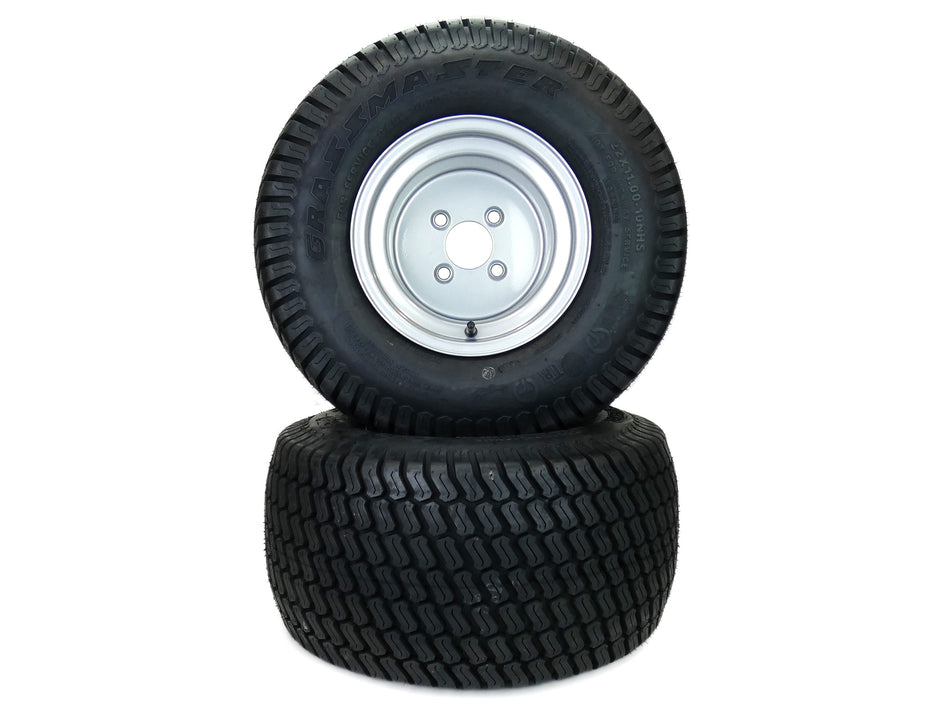 (2) Turf Tire Assemblies 22x11.00-10 Fits Hustler Raptor SDX 54" 60" 607099